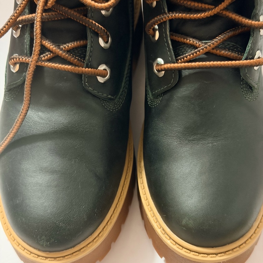 Timberland Dark Green and Brown Platform Boots - Picture 3 of 16